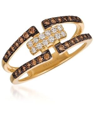 Le Vian Ladies Chocolate And Honey Statement Rings Set - Metallic
