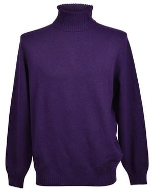 Brunello Cucinelli Cashmere Turtleneck Jumper - Purple