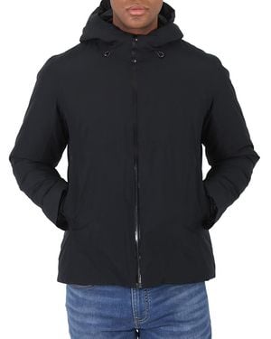 Save The Duck Alvaro Logo-Patch Hooded Padded Jacket - Black