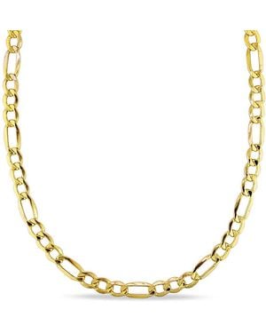 Amour 7Mm Figaro Link Chain Necklain - Metallic