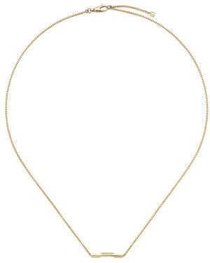 Gucci 18K Link To Love Bar Necklace - Metallic