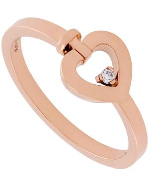 Fred Pretty 18K Rose Diamond Ring - Metallic