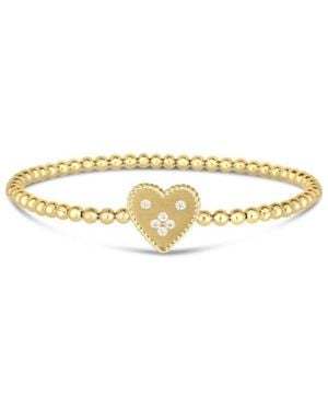 Roberto Coin 18K Venetian Princess Small Heart Medallion Bracelet - Metallic