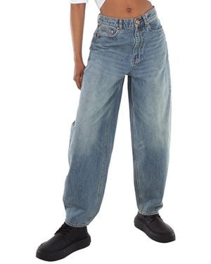 Zimmermann Illustration Barrel Cotton Denim Jeans - Blue