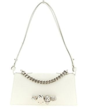 McQueen Jewelled Mini Shoulder Bag - Natural