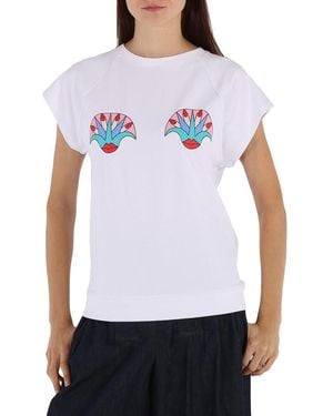 Yazbukey Ladies Short Sleeve Top - White