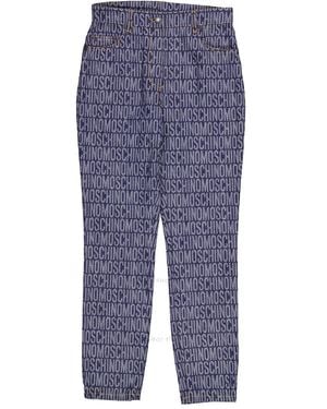 Moschino Monogram Print Jeans - Blue