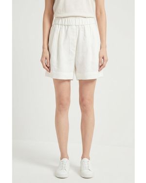 Brunello Cucinelli Relaxed Shorts, Brand Size 38 (Us - White