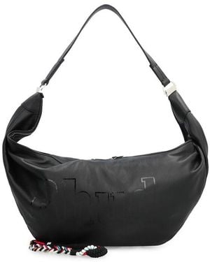 Rhude Leather Messenger Bag - Black
