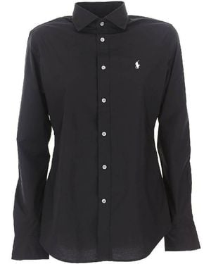 Polo Ralph Lauren Long-Sleeve Strech Poplin Shirt - Black