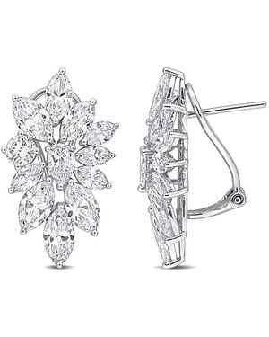 Created Forever 6 5/8Ct Tw Multi-Shaped Lab-Grown Diamond Cluster Floral Drop Earrings - Metallic