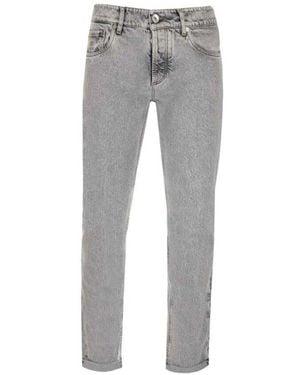 Brunello Cucinelli Stonewashed Denim Jeans, Brand Size 56 (Us - Grey