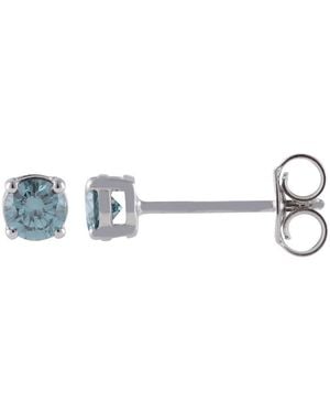 Brilliant Diamond 14Kt 0.40 Carat Lab Grown Diamond Stud Earrings For - Blue