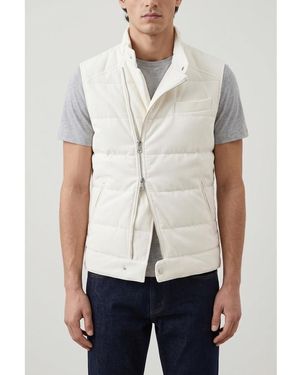 Brunello Cucinelli Down Quilted Vest, Size Medium - White