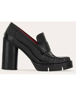 Ferragamo Moccasin With Contrasting Lining And Heel - Black