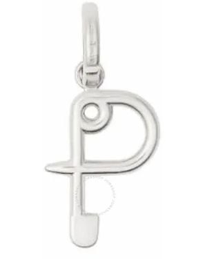 Burberry Kilt Pin P Alphabet Charm - Metallic