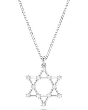 Swarovski Rhodium Plated Star Insigne Pendant Necklace - Metallic