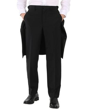 Burberry Cape Detail Tailored Pants, Brand Size 46 (Waist - Black