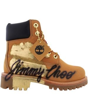 Jimmy Choo X Timberland 6 Inch Graffiti Boots - Brown