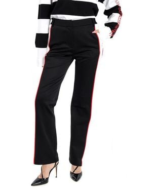 Burberry Mesh Striped Jersey Tailored Pants, Brand Size 4 (Us - Black