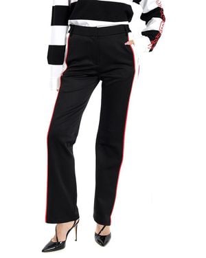 Burberry Mesh Striped Jersey Tailored Pants, Brand Size 4 (Us - Black