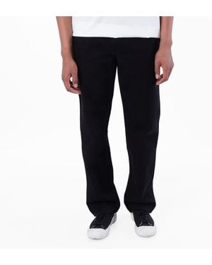Burberry Embroidered Logo Slim Fit Jeans, Waist - Black