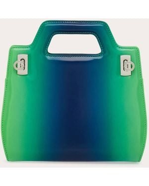 Ferragamo Wanda Mini Bag With Airbrushing - Green
