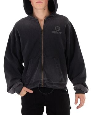 Holzweiler M. Omen Oceanic Zip Hoodie - Black