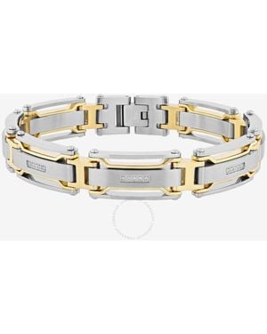 Robert Alton 1/6Ctw Diamond Stainless Steel Finish Link Bracelet - Metallic