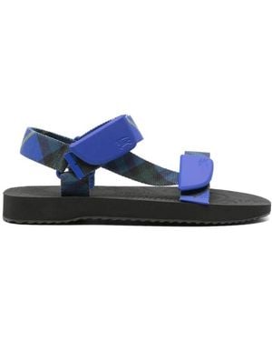 Burberry Trek Check Sandals, Brand Size 40 Us - Blue