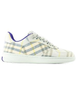 Burberry Terrace Check Low-Top Sneakers, Brand Size 36 Us - Blue