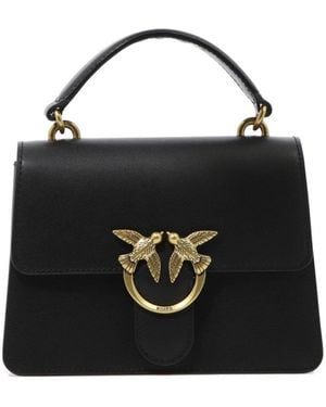 Pinko Love One Fold-Over Tote Bag - Black