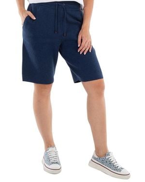 Burberry Ladies Ink Joanie Drawstring Cashmere Shorts - Blue
