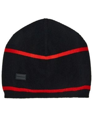 Ferragamo Striped Cashmere-Blend Beanie - Blue