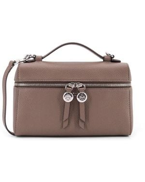 Tory Burch Romy Slim Hammered Leather Crossbody Bag - Brown