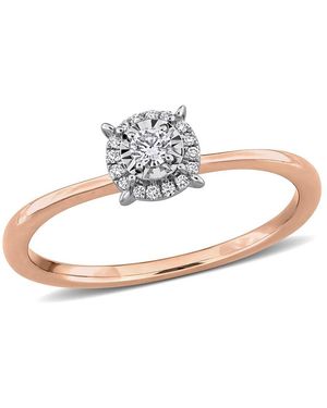 Created Forever 1/10Ct Tw Lab-Grown Diamond Halo Ring - White