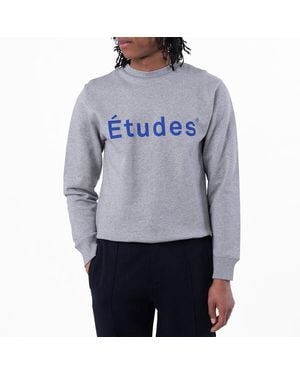 Etudes Studio Logo Print Long Sleeves Sweatshirt - Grey