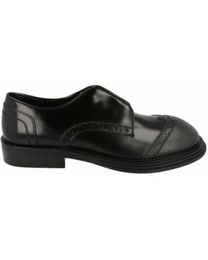 Ferragamo Ferragamo Festo Wing-Tip Leather Oxfords - Black