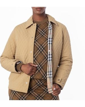 Burberry Reversible Quilted Check Nylon Jacket - Natural