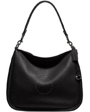 COACH Cary Detachable Strap Leather Shoulder Bag - Black