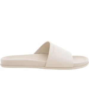 Ferragamo Natalie Nappa Slide Sandals - Natural