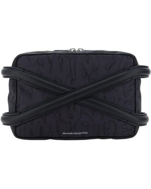 McQueen Harness Shoulder Bag - Blue