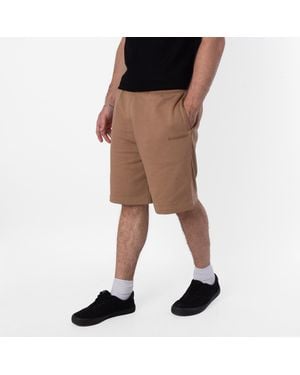 Burberry Raphael Logo Embroidered Cotton Shorts - Natural
