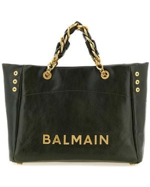 Balmain 1945 Soft Large Shopping Bag - Black