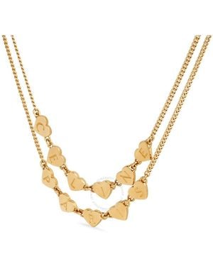 Celine Coeur Double Necklace - Metallic