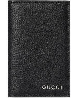 Gucci Long Card Case With Logo - Black