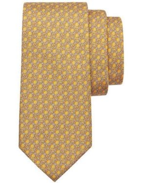 Ferragamo Gancini Print Silk Tie - Natural
