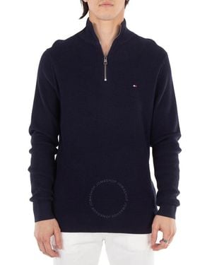 Tommy Hilfiger Structure Half-Zip Pullover - Blue