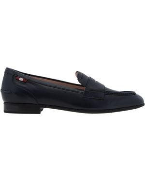 Bally Dielle Lambskin Penny Loafers, Brand Size 36.5 Us Size 6 - Blue