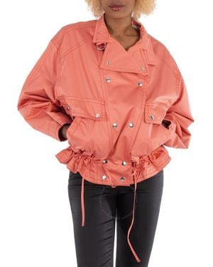 Isabel Marant Papaya Cotton Fadili Oversized Parka - Red